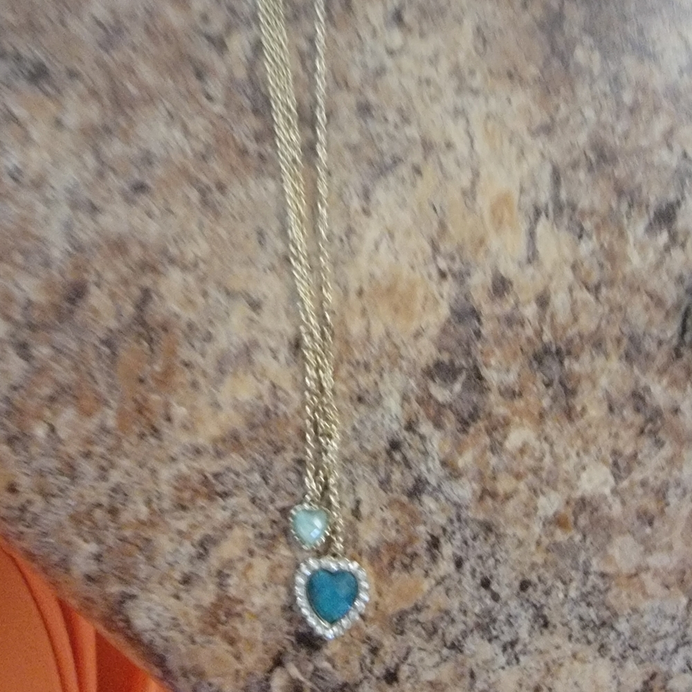 Brand new Betsy Johnson,  necklace , blue, gold